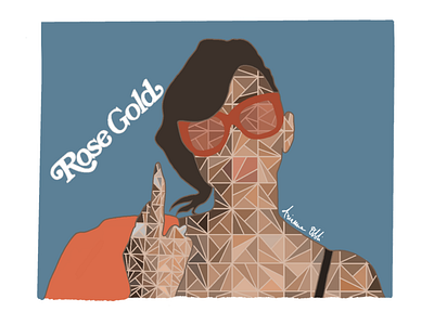 Wild Girl **** rosegold triangles digital