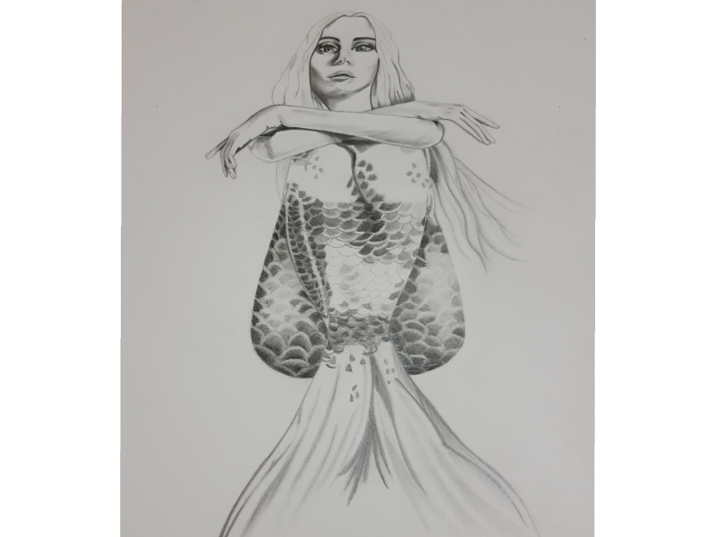 Mermaid🧜🏻♀️✏ mermaid graphite paper