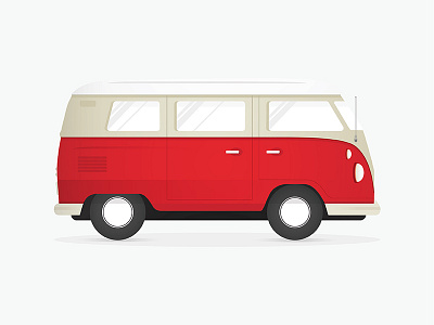Illustration car illustration retro sun van vector vehicle vintage vw