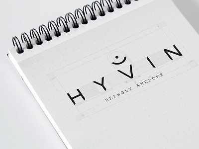 Logotype — Hyvin brand brand identity designer grid hyvin identity logo logofolio negative space typography grid