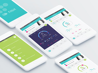 Rebranding — Fitbit application personal trainer bright color combinations calories design app exploration detail fitness health heigh sport interface mobile sport ux ui training days calendar week fitness program weight parameters