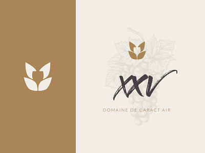 Logotype — XXV branding design flat design local logo logomark mark responsivebranding symbol typogaphy wine