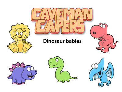 Caveman dino babies