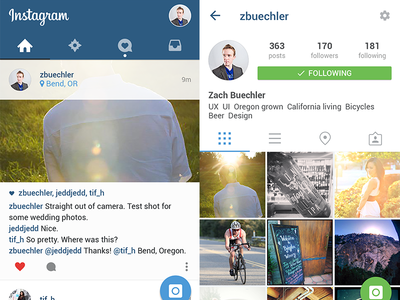 Instagram in Material Design