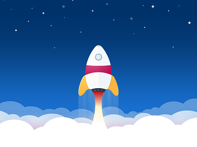 Let's launch something 🚀 clouds illustration rocket sketch teaser vector 🚀