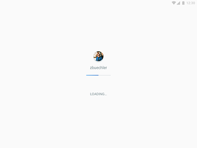 Something is coming… android avatar blue clean loading minimal progress bar simple white