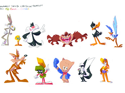 Looney Tunes Redesign animation character design concept art redesign concept