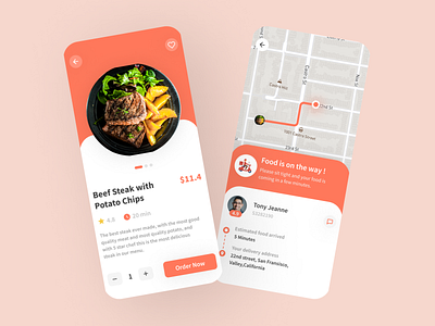 Deliver Me - Delivery Food APP app delivery app design food food app mobile mobile design typography ui