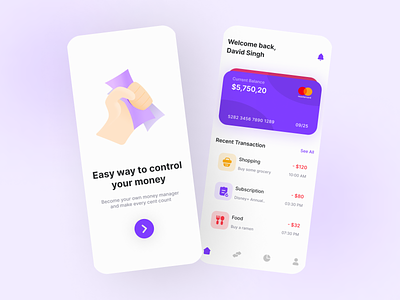 Kubayar | E - Wallet Mobile APP app clean design e wallet e wallet mobile app finance app minimal mobile mobile app mobile design ui