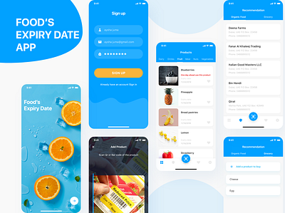 Food‘s Expiry Date adobexd app graphic design ios mobile ui ux vector