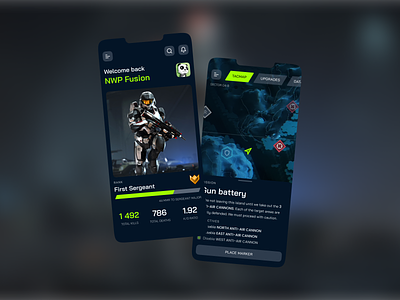 Halo Infinite: Companion app 343 app design dark app dark ui esport gaming halo infinite microsoft mobile xbox