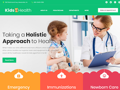 Kids Clinic WordPress Theme - KidsHealth business design elementor healthcare kidshealth website template wordpress design wordpress theme