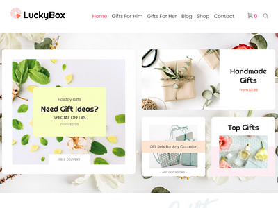 Gift Store Elementor WooCommerce Theme - LuckyBox elementor templates holiday gift logo themes wordpress designs wordpress theme wordpress themes