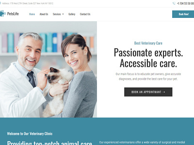 PetsLife - Responsive Veterinarian WordPress Theme