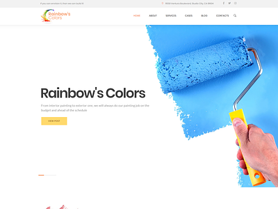 Rainbows Colors - Painting Company Responsive WordPress Theme blog design branding business elementor elementor templates website template wordpress design wordpress theme
