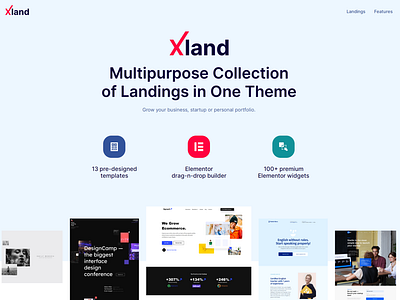 XLand - Multipurpose Collection of Landing Pages WordPress Theme