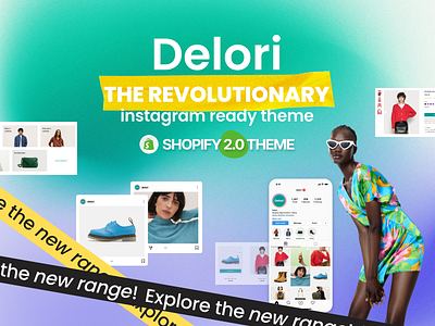 Delori Shopify high fashion theme for Instagram store design fashion design fashion store instagram design shopify theme