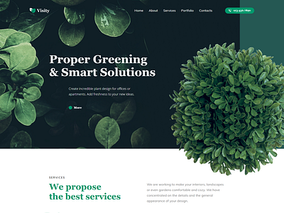 Landscape design WordPress theme - Visity