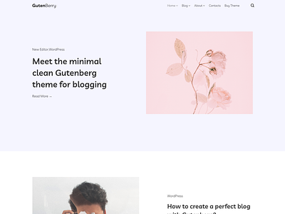 Clean Blog WordPress Theme for Gutenberg editor - Gutenberry