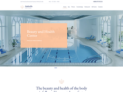 Beauty and Wellness Website Template - Ambrella beauty salon blog design design elementor elementor templates spa theme theme design wellness wordpress design wordpress theme wordpress themes