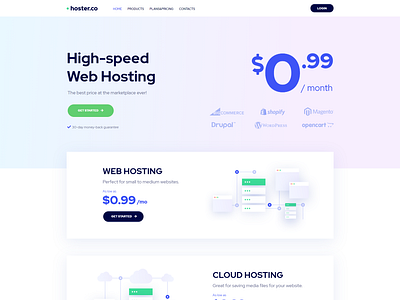 Web Hosting Template for Providers Company - Hoster.co