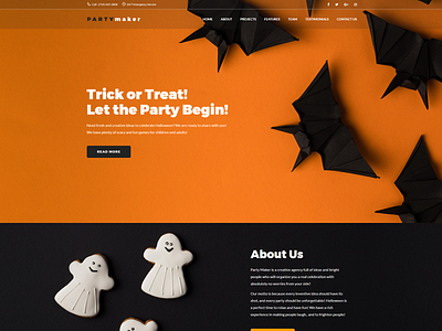 Halloween Wordpress Theme - PartyMaker