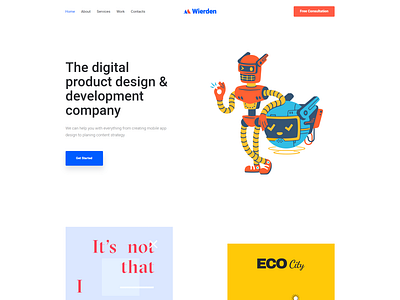 Minimalistic And Modern Digital Product - Wierden blog design design developement company digital elementor elementor templates wordpress design wordpress theme wordpress themes