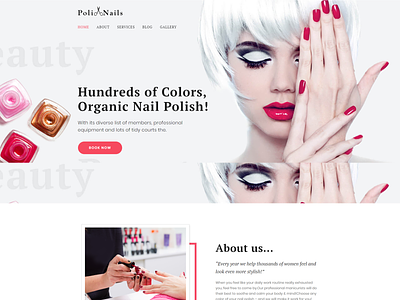 Nail Salon with Great Widgets and Elementor - Poli Nails beauty salon design design elementor elementor templates nail salon wordpress design wordpress theme wordpress themes