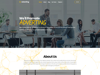 Adaptive WordPress Advertising Agency Template - Adverting advertising design elementor elementor templates wordpress design wordpress theme wordpress themes