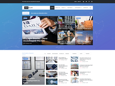 Elementor WordPress blog template - Portallum blog blog design blog page design elementor elementor templates personal blog wordpress design wordpress theme wordpress themes