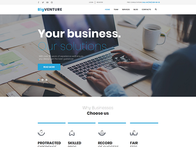 Business & Consulting WordPress Theme - BigVenture blog blog design business design elementor elementor templates wordpress design wordpress theme wordpress themes