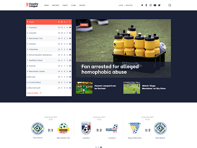 Counter Leagua - Soccer League WordPress Theme