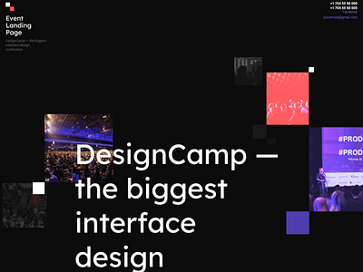 Modern Event Landing Page Platform - DesignCamp