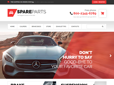 Car Parts Store WooCommerce Theme - SpareParts