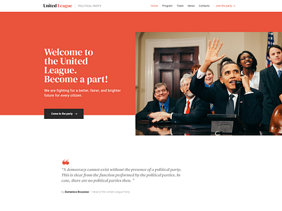 Solid And Reliable Political Campaign Template - United League design elementor elementor templates themes website template wordpress designs wordpress theme
