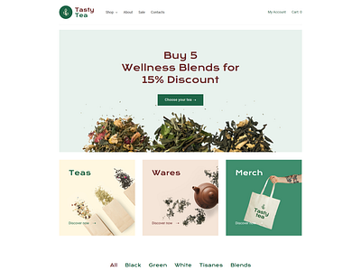 Tea eCommerce Website Template - Tasty Tea design elementor elementor templates themes website template wordpress designs wordpress theme