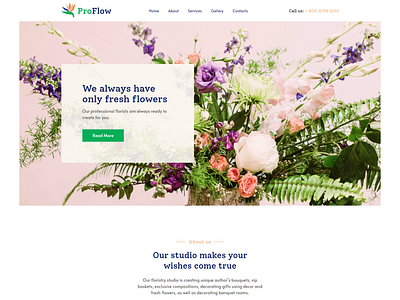 Contemporary Florist WordPress Theme - ProFlow design elementor elementor templates themes website template wordpress designs wordpress theme