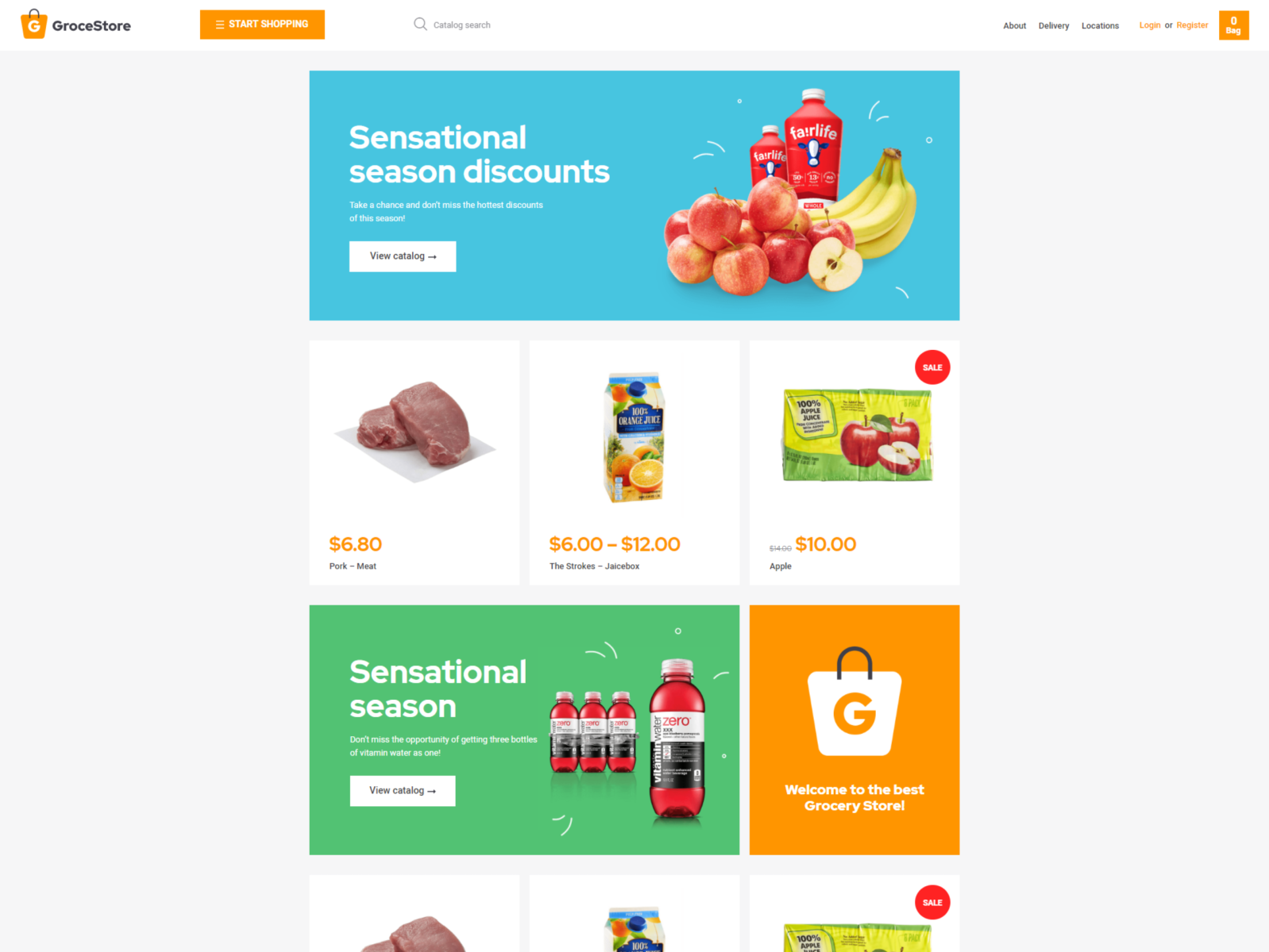 Grocery site Theme GroceStore by Zemez Lab