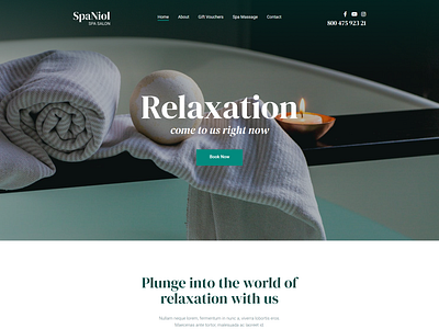 Charming and Relaxing Spa - SpaNiol design elementor elementor templates themes website template wordpress design wordpress designs wordpress theme wordpress themes