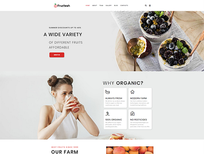 Organic Fruits Delivery Multipurpose Modern Elementor - Fructesh design elementor elementor templates themes website template wordpress design wordpress designs wordpress theme wordpress themes