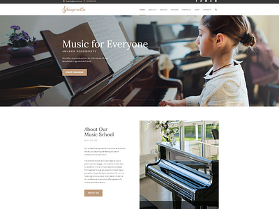 Tender Music School WordPress Theme - Singerella