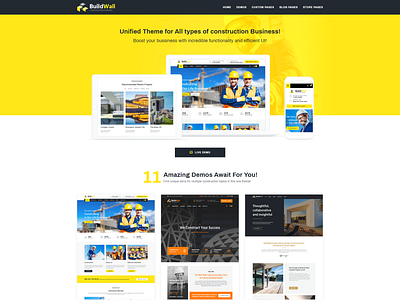 Construction Company Multipurpose WordPress Theme - BuildWall design elementor elementor templates themes website template wordpress design wordpress designs wordpress theme wordpress themes