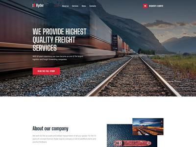 Website Design for Moving Companies WordPress Theme - Ryder