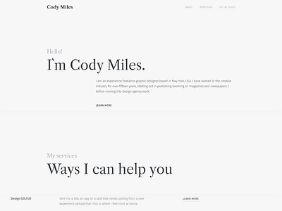 Graphic Design Portfolio WordPress Theme - Codi Miles design elementor elementor templates themes website template wordpress design wordpress designs wordpress theme wordpress themes