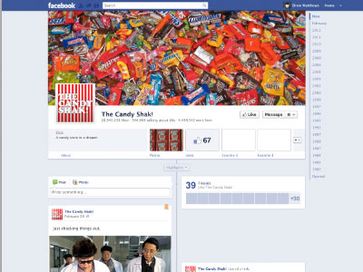 Candy Shak! on Facebook - Template facebook psd template