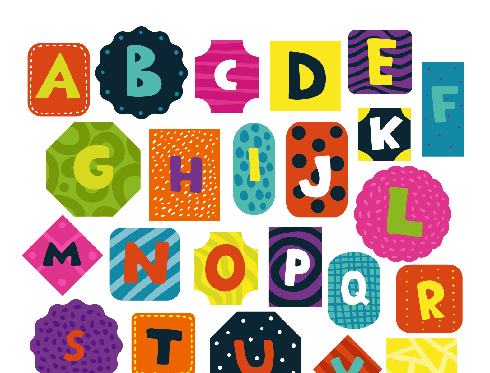 Colorful Alphabets by Sumbul. Rajput on Dribbble