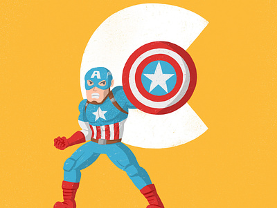 Marvel ABC: Captain America abc avengers captainamerica children book illustration childrens book illustration illustration marvel marvelcomics