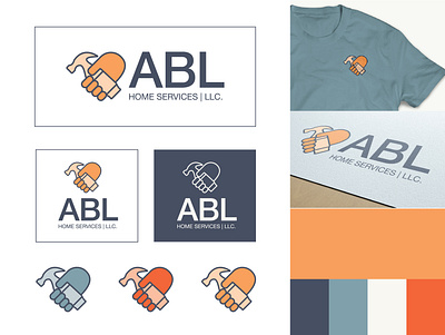ABL Home Services Logo Option branding colors design icon logo mockup modern