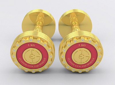 Dumbbell 3dsmax gold gym iron professional