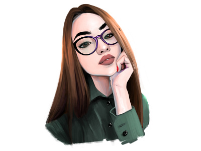 glasses artwork artworks digital artwork digital drawing digital illustration digital painting digitalart drawing girl glasses illustration painting